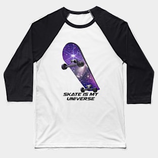 skateboard in the shape of the universe Baseball T-Shirt